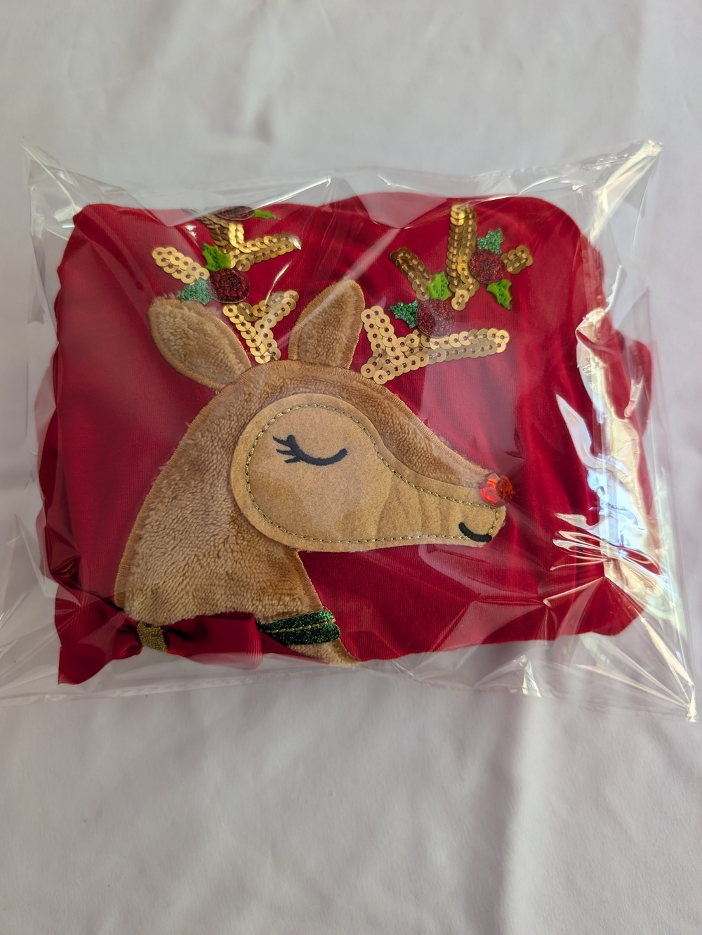 Rare Editions Red Reindeer Ruffle Pajama Set - Picture 11 of 11